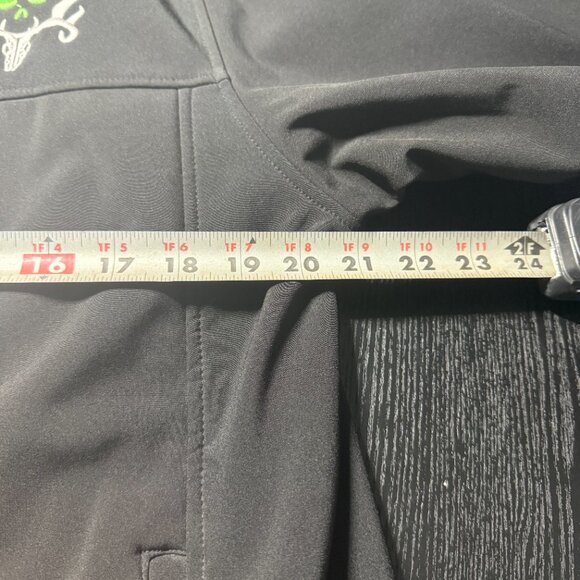 Bone Collector Jacket -Size Large - Black Full Zip - Fleece Lined - Soft Shell - Picture 7 of 10